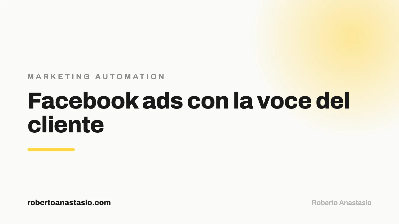 Come scrivere Facebook ads con la voce del cliente: gli hook presi dalle call reali, non inventati