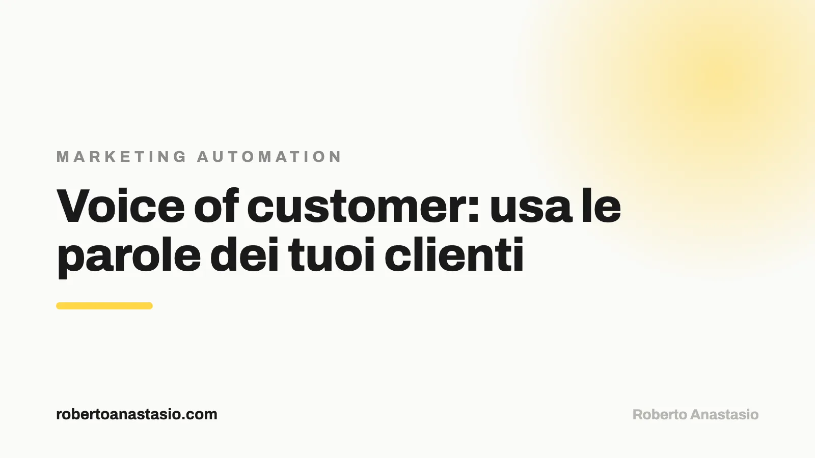 Voice of customer: le parole reali dei clienti che entrano dalle call e diventano hook, landing e email